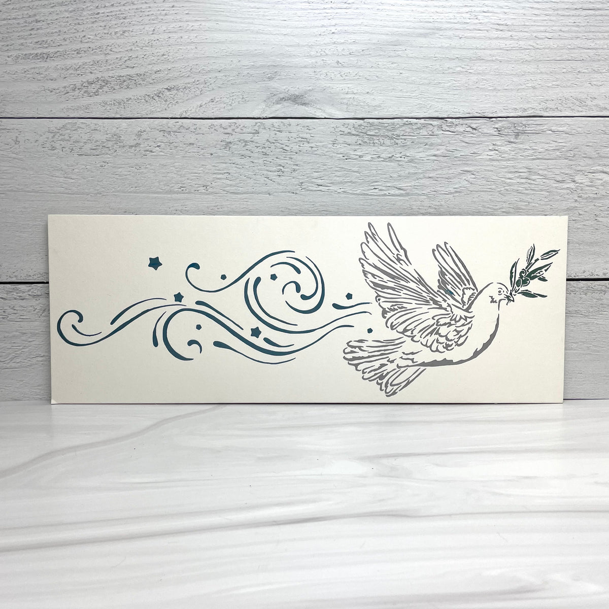 TCW2404 Easter Scenery Sign Stencil 16½ x 6