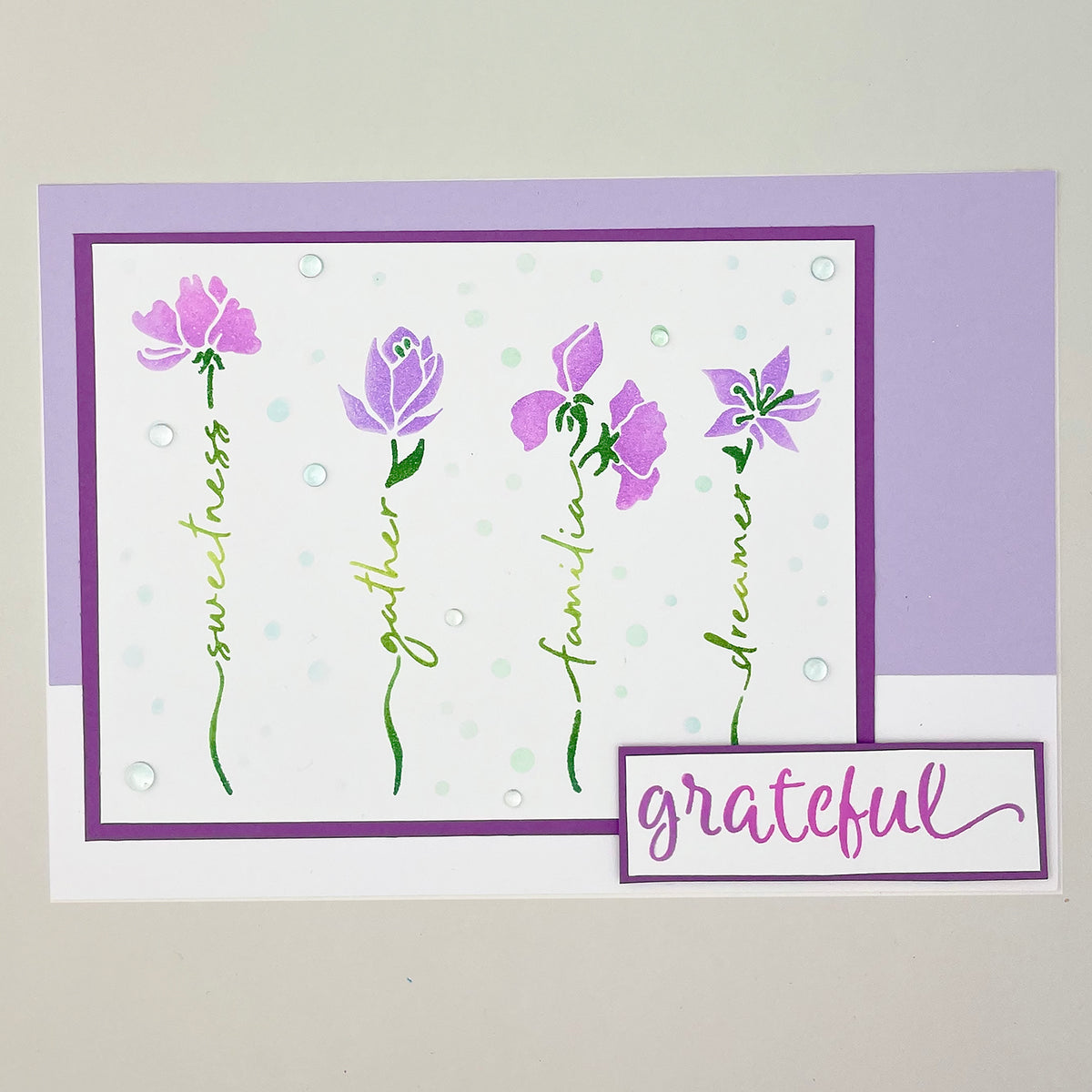 Gather with Floral Stencil