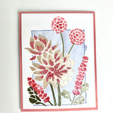 TCW6065 Layered A2 Lotus Bouquet Stencil