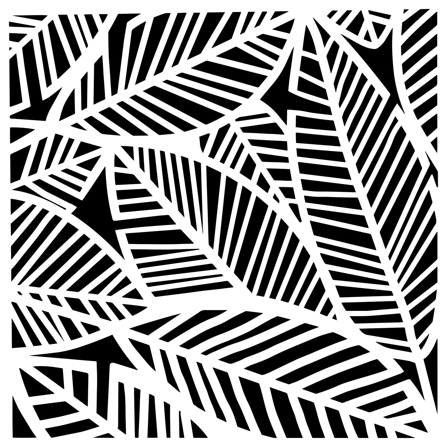 Palm Leaves Stencil - N0004
