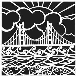 TCW1049 Golden Gate Stencil