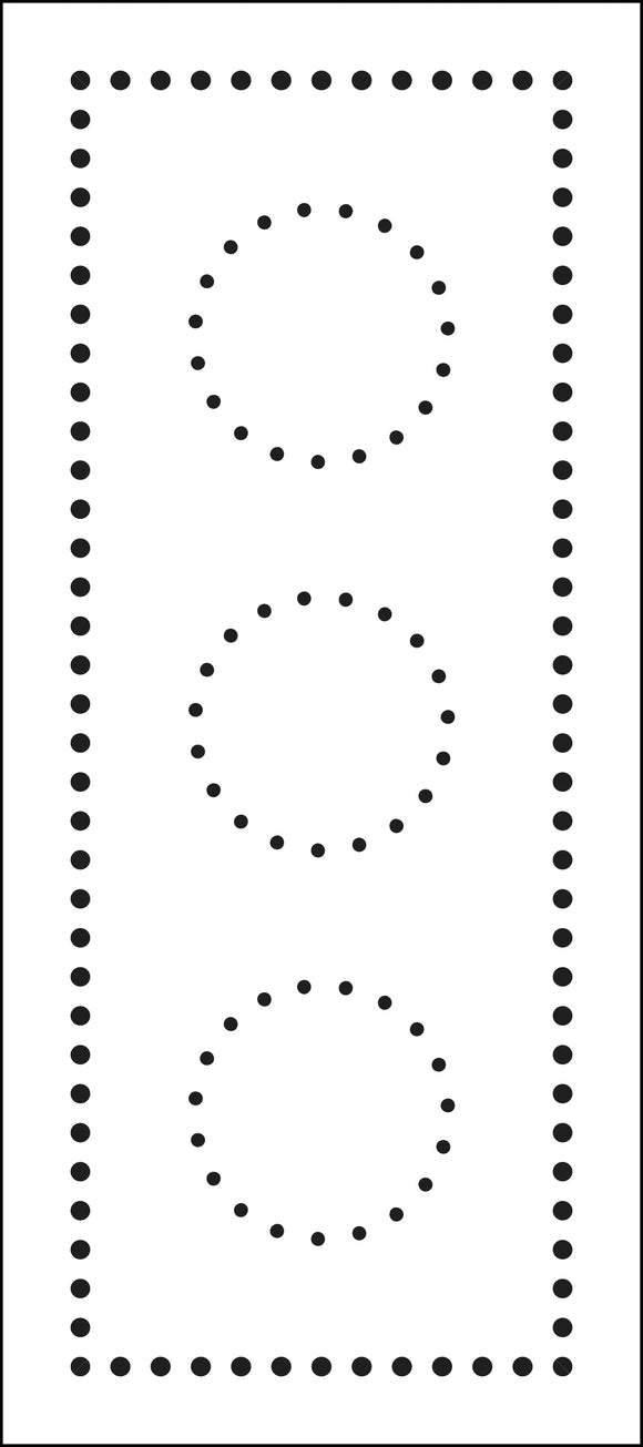 TCW2306 Dotted Circles Slimline Stencil