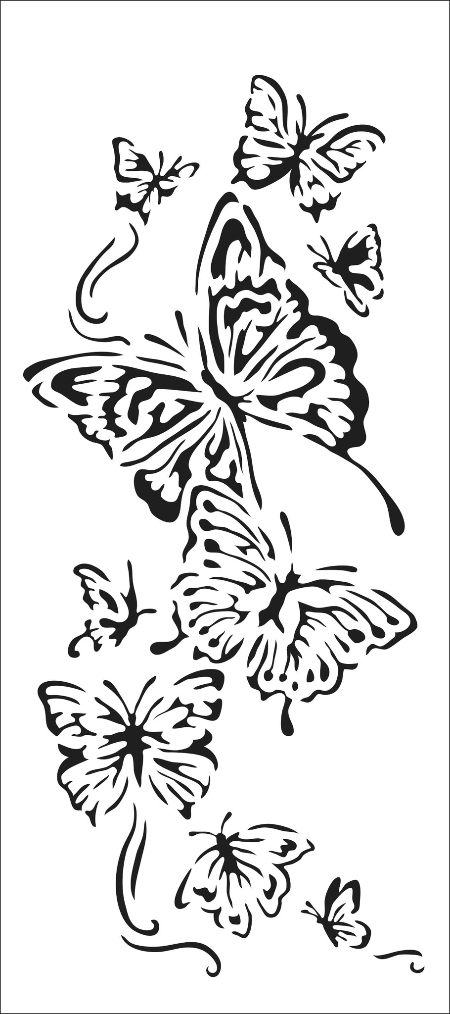 Flying butterfly line linear hand drawing element: Graphic #153613705