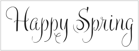 TCW2409 Happy Spring Sign Stencil 16½