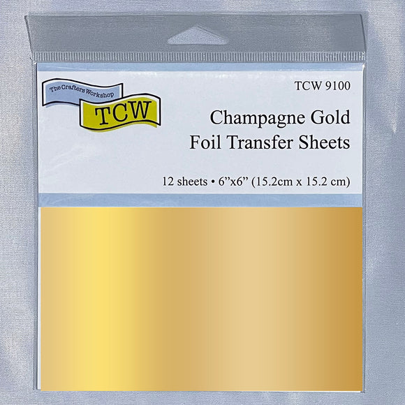 TCW9100 Champagne Gold Foil Transfer Sheets 6x6