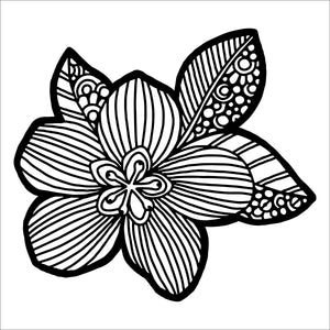 TCW980 Stencil Flower Blossom