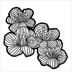 TCW981 Stencil Hawthorn Flowers