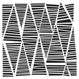 TCW986 Stencil Striped Triangles